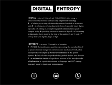 Tablet Screenshot of digitalentropy.com